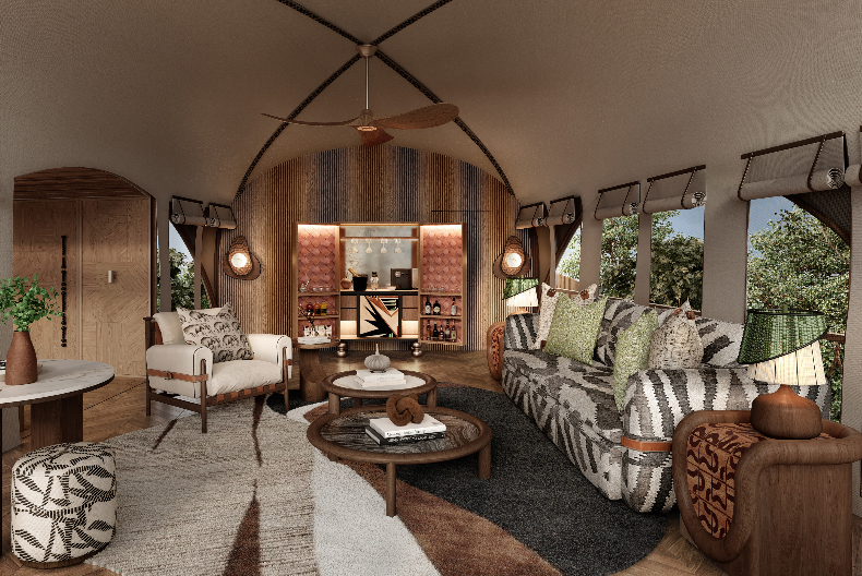 Render of The Ritz-Carlton, Masai Mara Safari Camp - Living Area