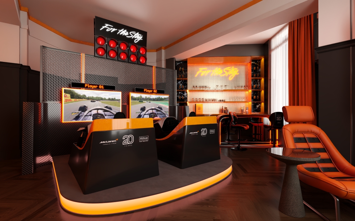 The “Stay Like McLaren Racing” suite was created in collaboration with the McLaren Formula 1 Team