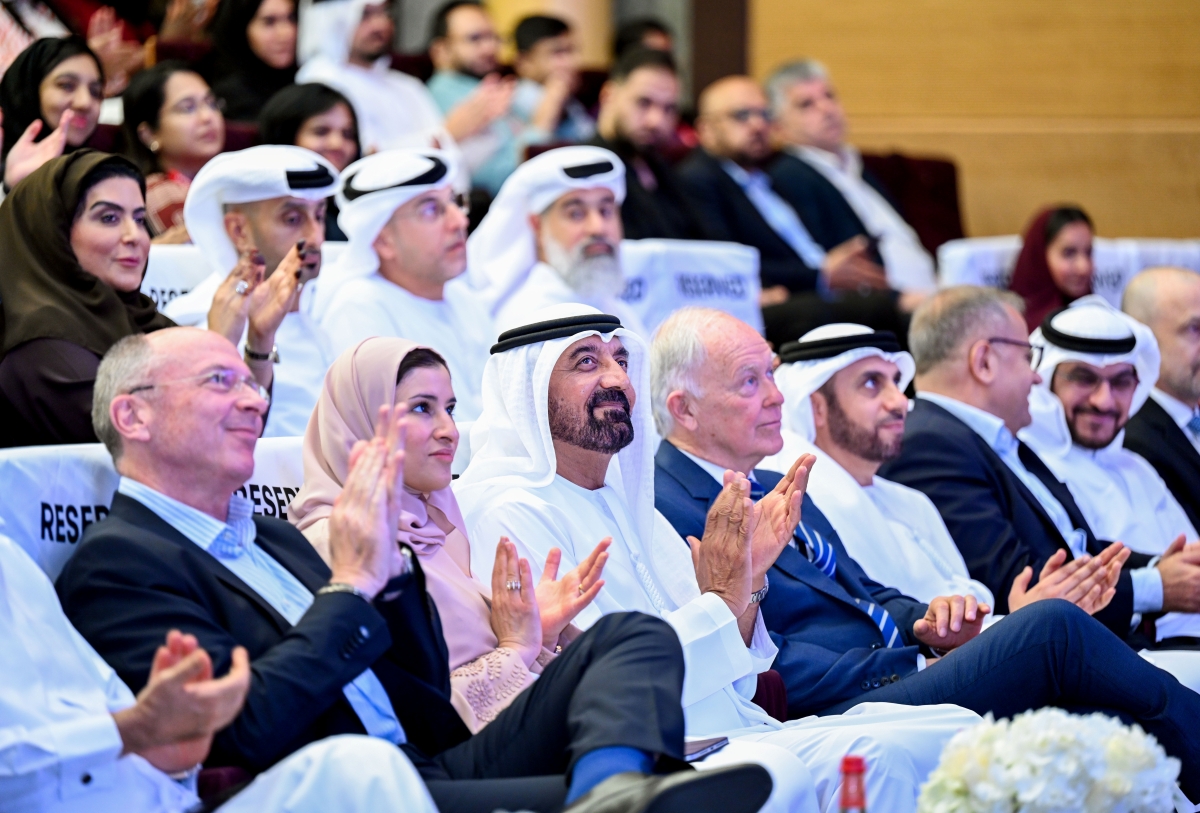 In frame: (centre) Sheikh Ahmed bin Saeed Al Maktoum, Chairman and Chief Executive Emirates Airline and Group. (from left to right) Michael Doersam, the Emirates Group’s Chief Financial & Group Services Officer, Her Excellency Sarah Al Amiri, UAE Minister of Education, Sir Tim Clark, President Emirates Airline, Adnan Kazim, Emirates’ Deputy President and Chief Commercial Officer, Boutros Boutros, Emirates Executive Vice President, Corporate Communications, Marketing and Brand and Adel Al Redha, Emirates' Deputy President and Chief Operations Officer.