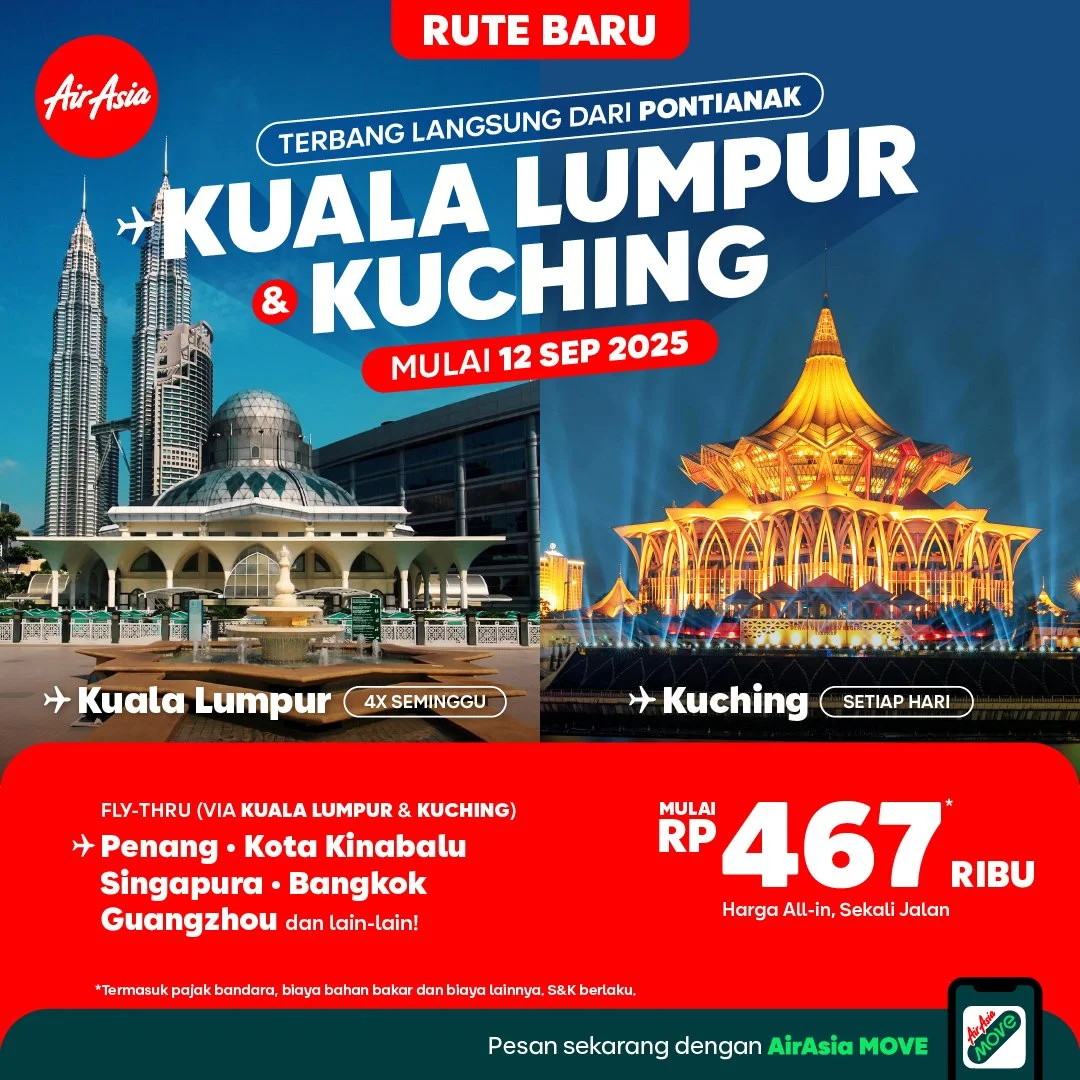 AirAsia Adds Two Direct Routes to Pontianak, Enhancing Malaysia–Indonesia Connectivity