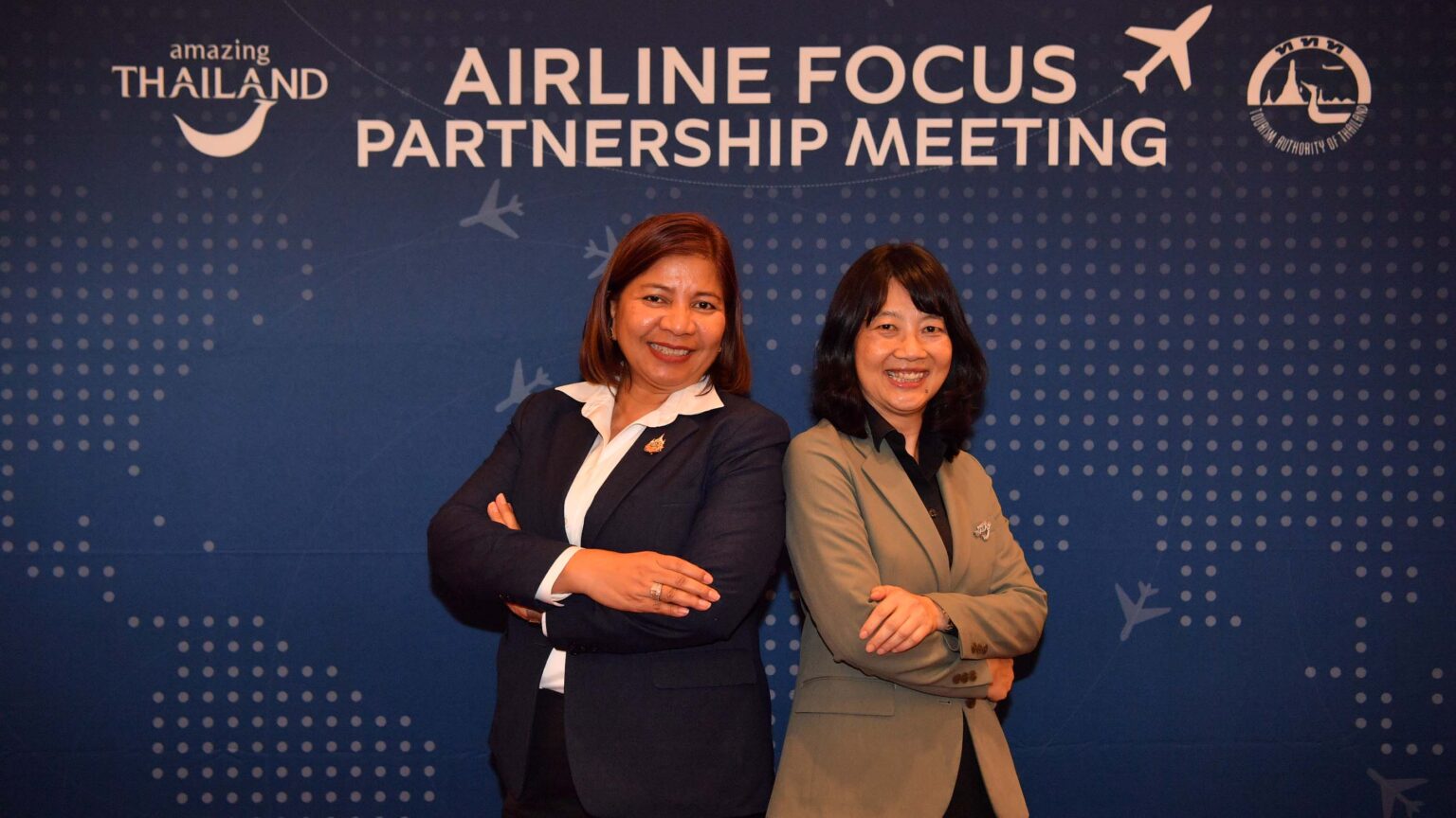 Representing TAT at the 7 July meeting were two Deputy Governors for International Marketing: Mrs. Chiravadee Khunsub (Europe, Africa, the Middle East, and the Americas) and Ms. Pattaraanong Na Chiangmai (Asia and the South Pacific).