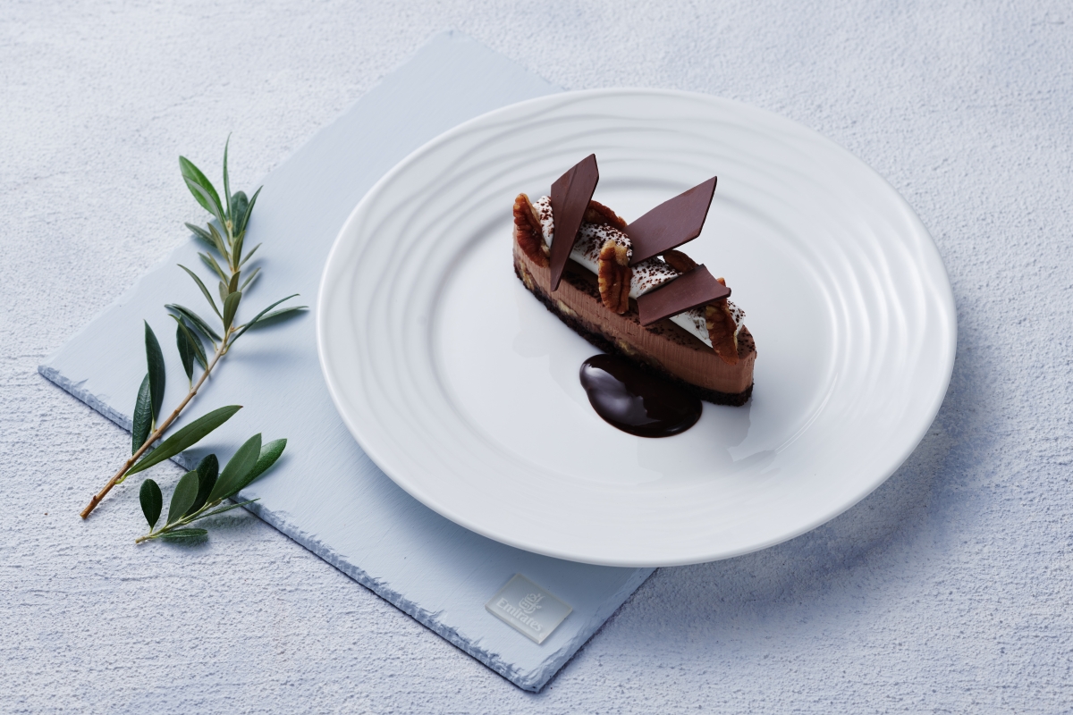Emirates Vegan Chocolate Pecan Cake - First Class