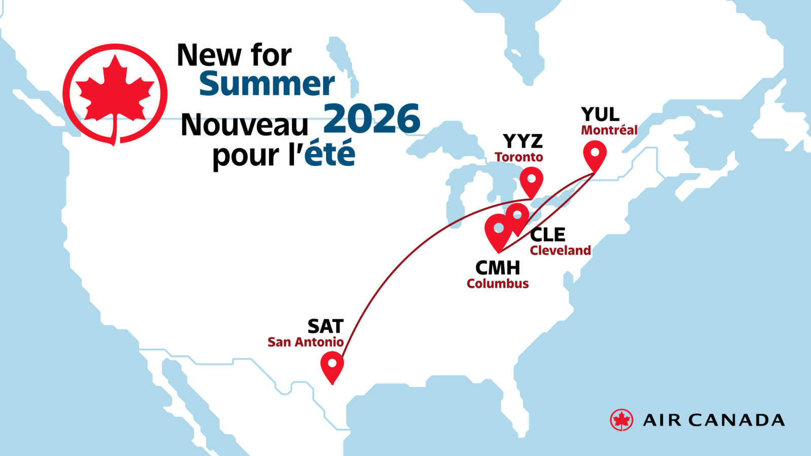 Air Canada Expands Select Transborder Routes