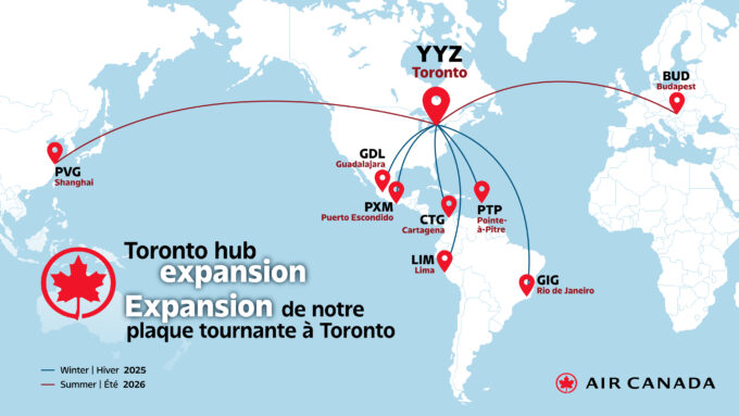 Air Canada Expands International Network from Toronto