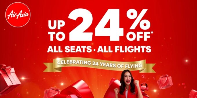 AirAsia Announces 24% Off for Its 24th Anniversary Sale