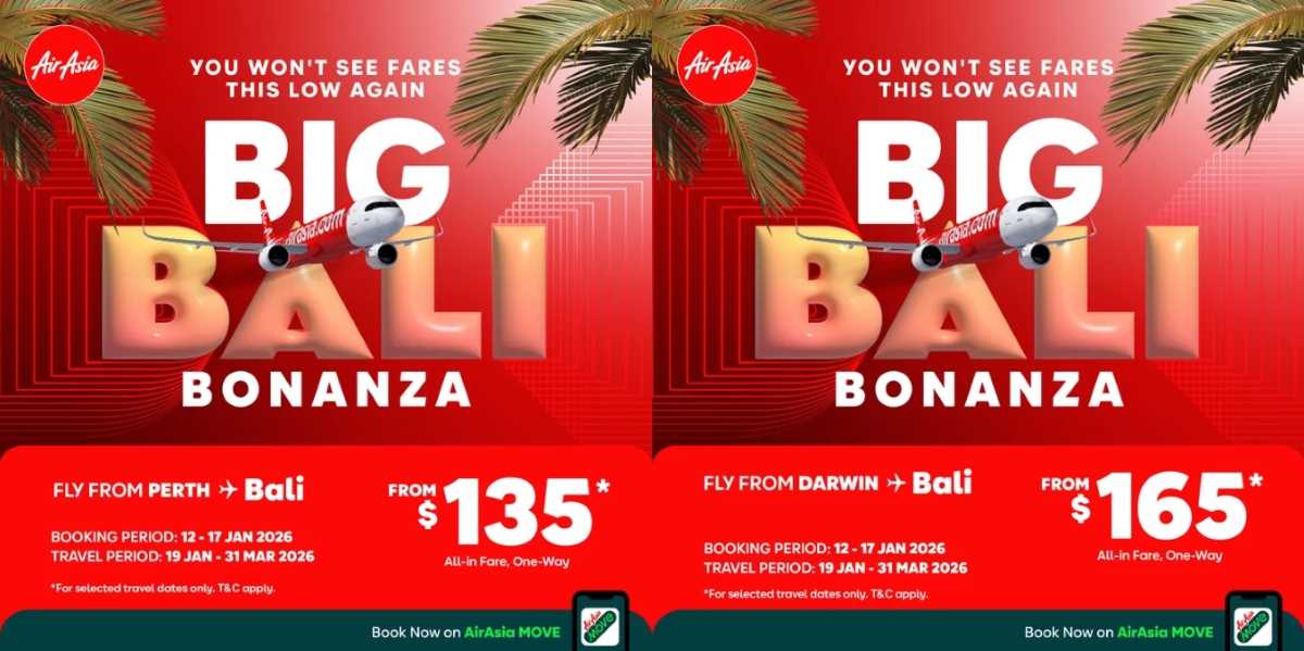 AirAsia Launches Bali Bonanza Sale with Fares from $135
