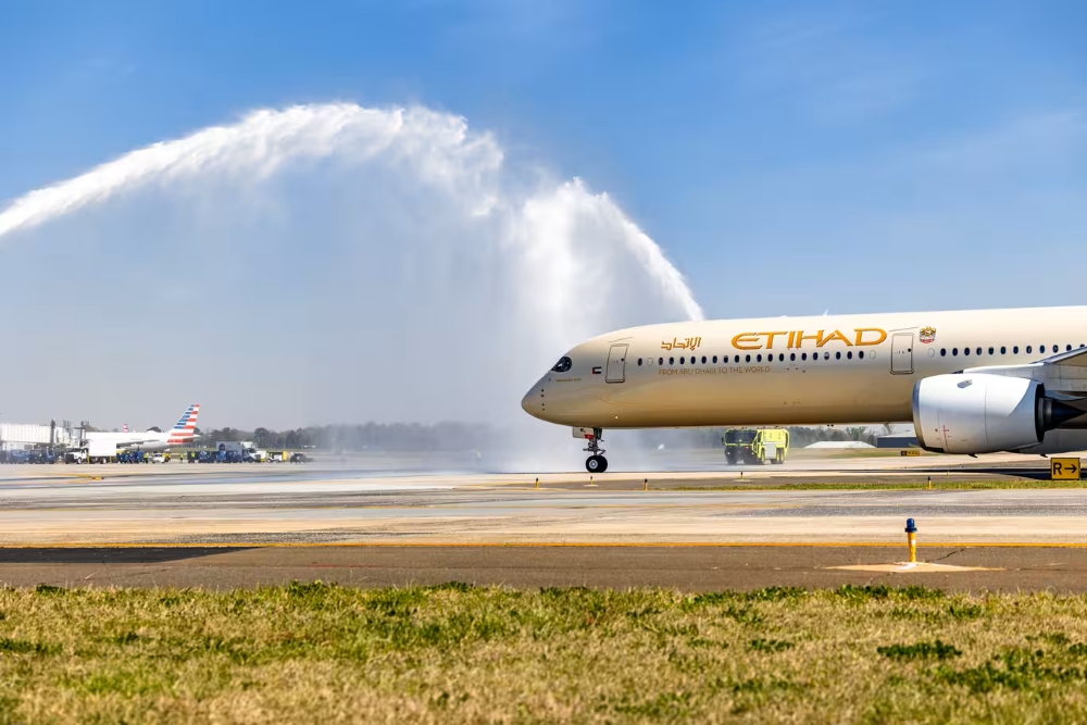 Etihad Launches Charlotte Service with A350