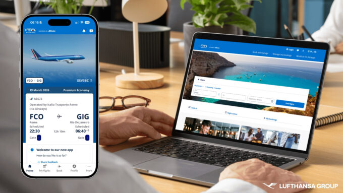 ITA Airways Moves App and Website to Lufthansa Platform