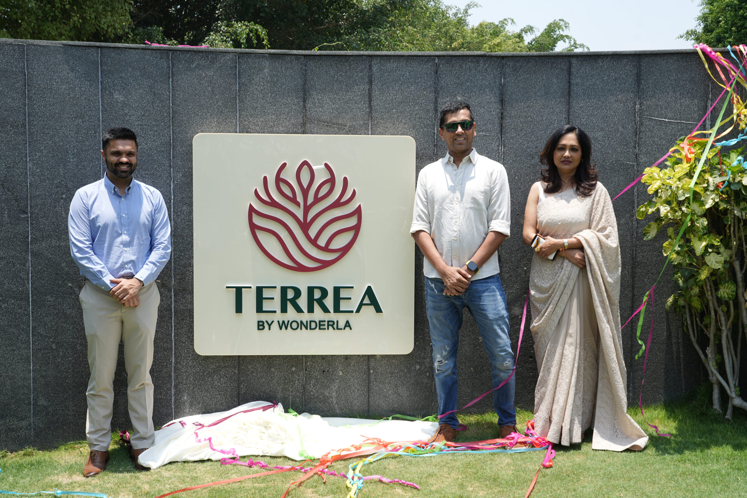 Dheeran Choudhary, Chief Operating Officer; Arun K. Chittilappilly, Executive Chairman & Managing Director; Auparupa Ray, General Manager – Terrea by Wonderla and The Isle by Wonderla