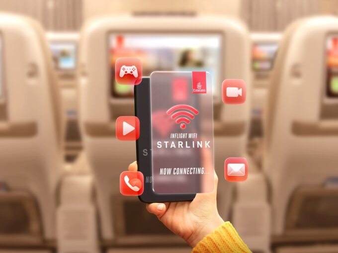 Emirates A380 Returns to Dubai with Starlink Wi-Fi