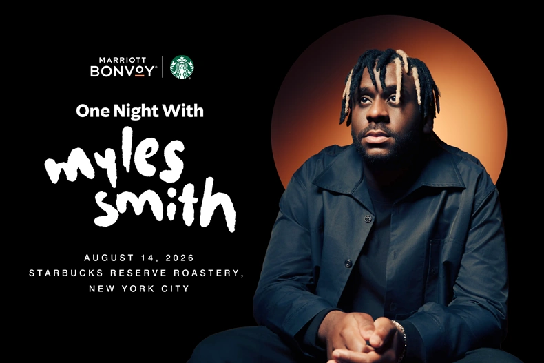 Marriott Bonvoy and Starbucks Partner for Myles Smith Experience