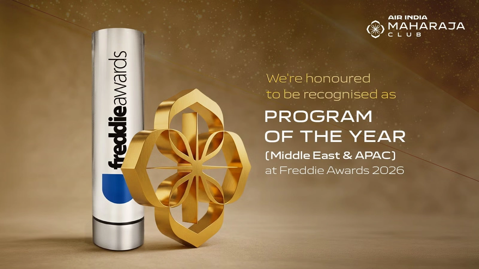 Air India Maharaja Club Wins Freddie Award 2026