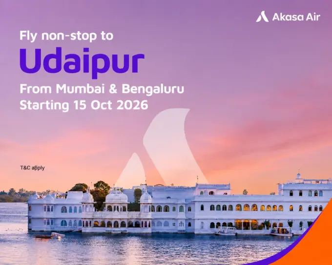 Akasa Air Launches Udaipur Flights