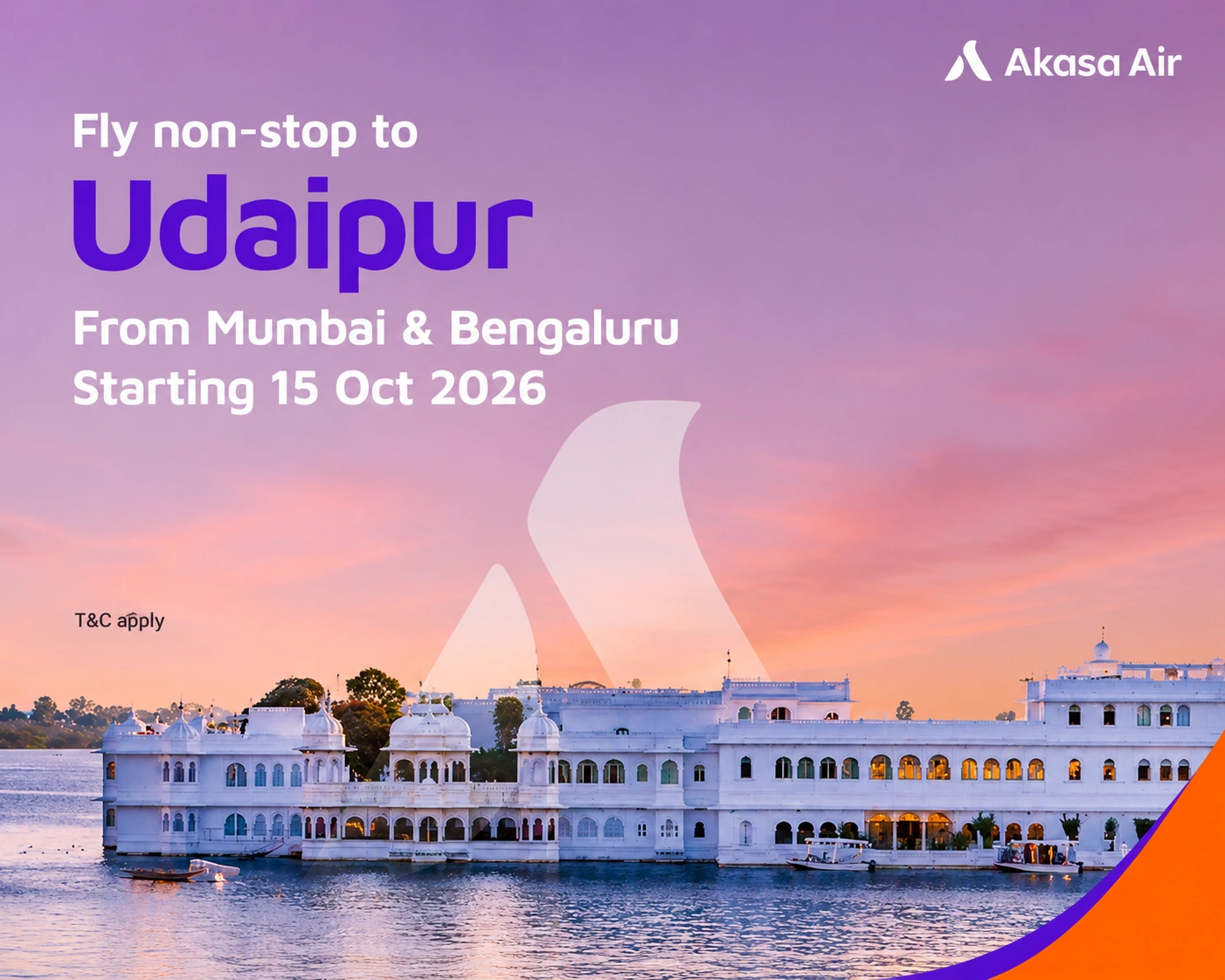 Akasa Air Launches Udaipur Flights