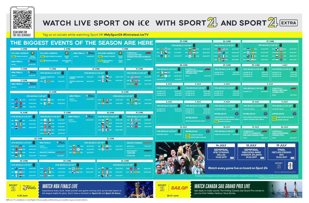 Watch FIFA World Cup 26 Live on Emirates Flights
