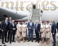 Emirates Welcomes German Chancellor Friedrich Merz Aboard A380 at ILA Berlin Opening