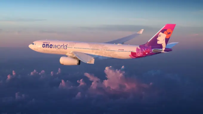 Hawaiian Airlines Unveils oneworld Livery