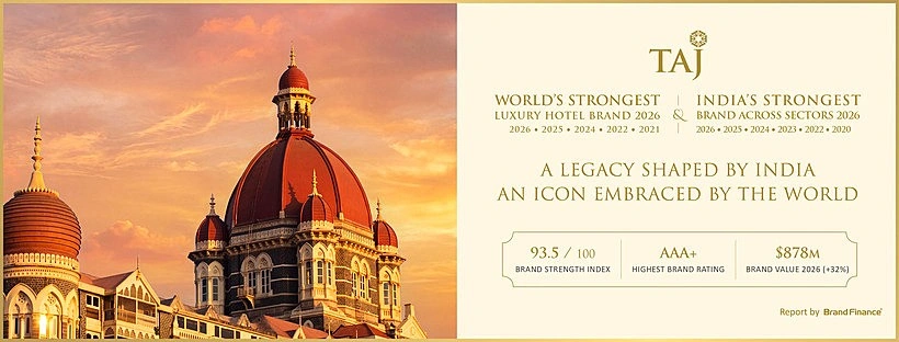 Taj Named World's Strongest Luxury Hotel Brand