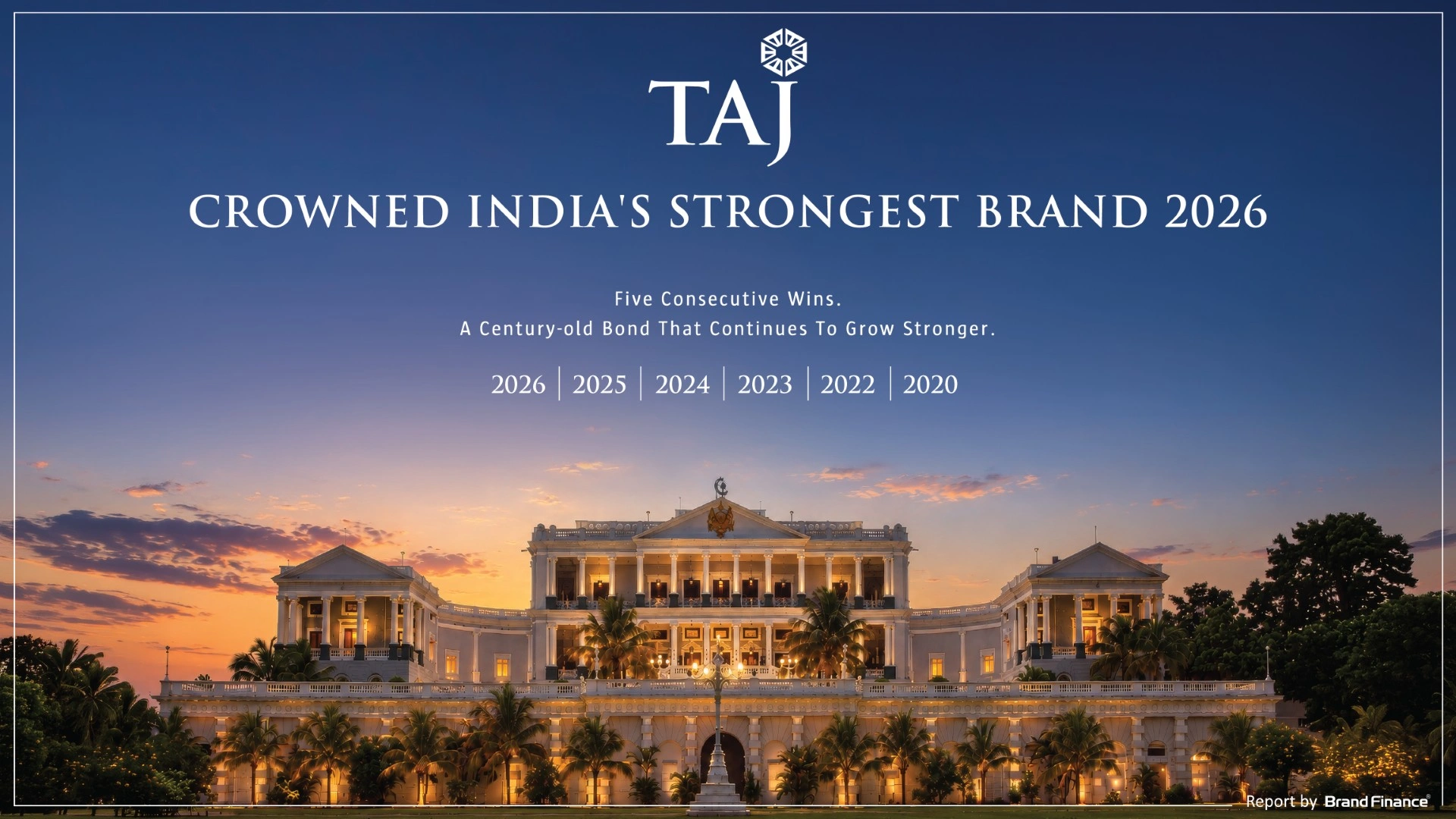 Taj Named India's Strongest Brand Again